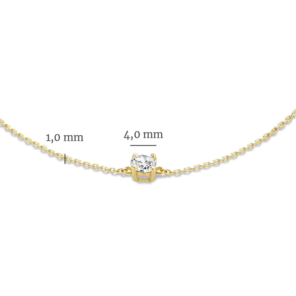 CANNER Simple Zircon Bracelet For Women 925 Sterling Silver Pendente Wedding Party Gold Chain Fine Jewelry Accessories 2023 Gift
