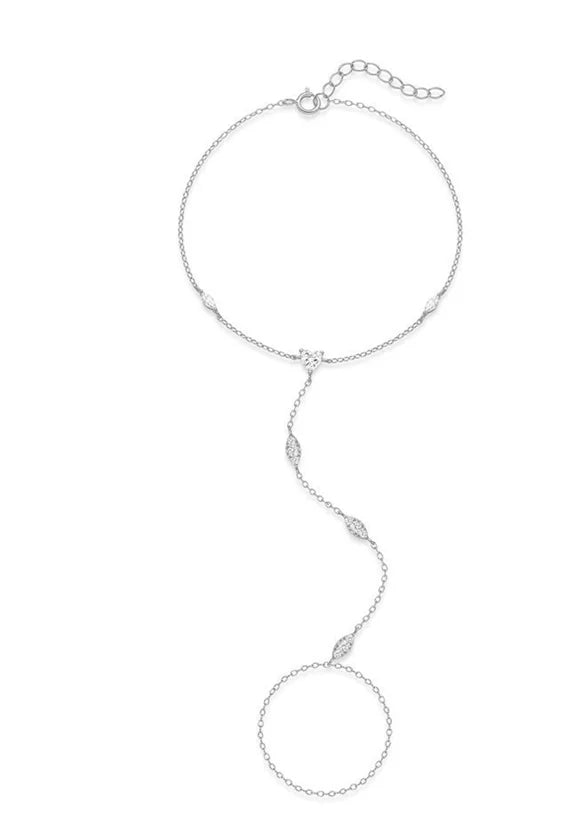 CANNER Simple Zircon Bracelet For Women 925 Sterling Silver Pendente Wedding Party Gold Chain Fine Jewelry Accessories 2023 Gift