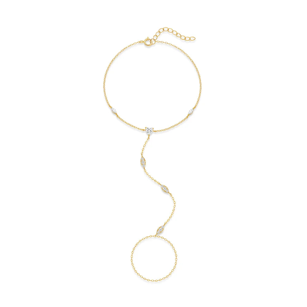 CANNER Simple Zircon Bracelet For Women 925 Sterling Silver Pendente Wedding Party Gold Chain Fine Jewelry Accessories 2023 Gift