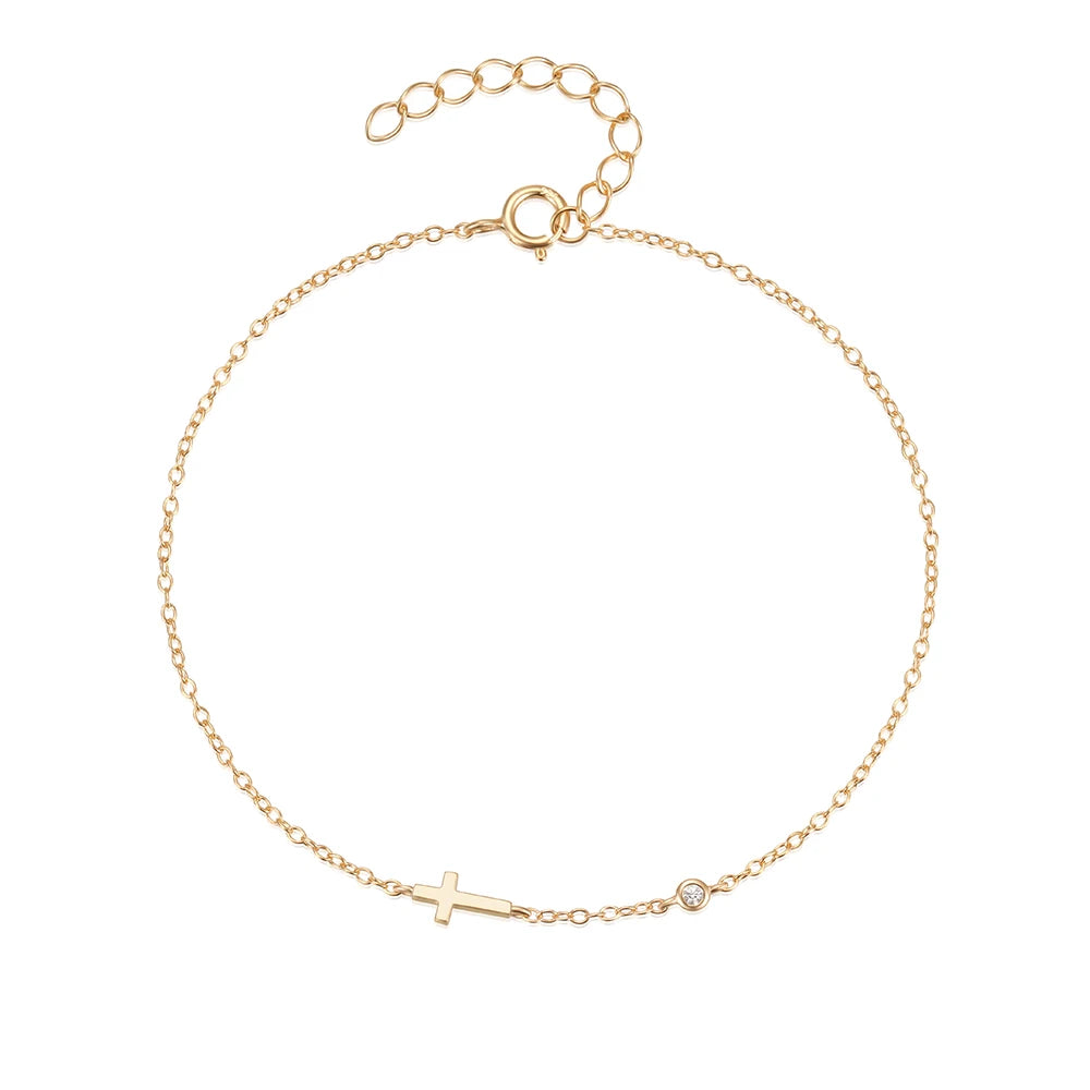 CANNER S925 Sterling Silver Bracelet For Women Stacked Wear Temperament Versatile Pearl Chains Bracelet Hand Ornament Jewelry