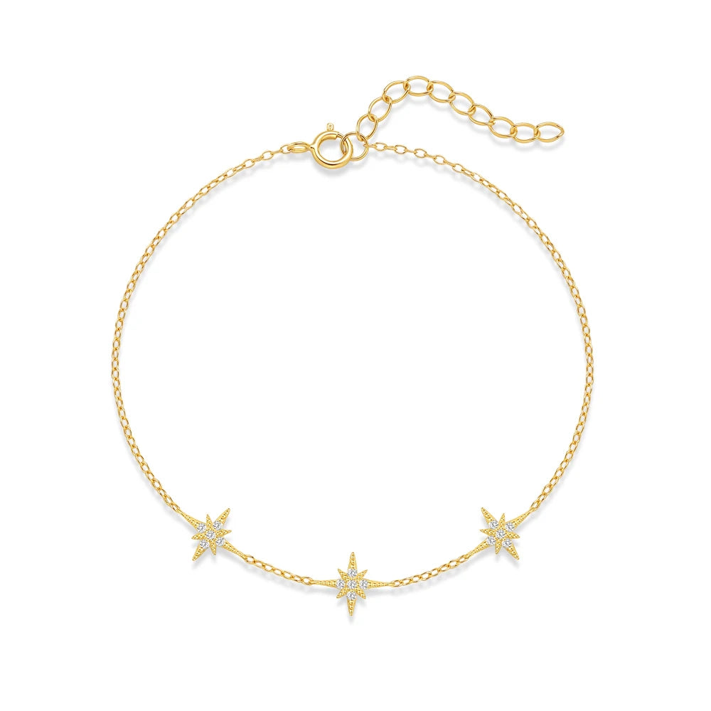CANNER Simple Zircon Bracelet For Women 925 Sterling Silver Pendente Wedding Party Gold Chain Fine Jewelry Accessories 2023 Gift