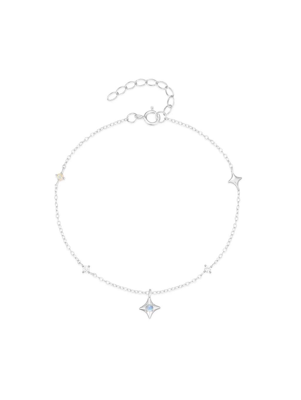 CANNER S925 Sterling Silver Bracelet For Women Stacked Wear Temperament Versatile Pearl Chains Bracelet Hand Ornament Jewelry