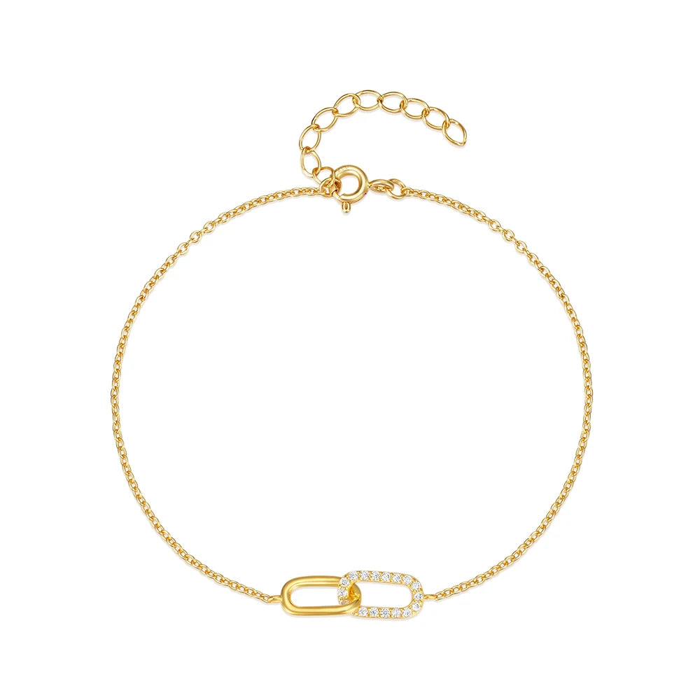 CANNER S925 Sterling Silver Bracelet For Women Stacked Wear Temperament Versatile Pearl Chains Bracelet Hand Ornament Jewelry