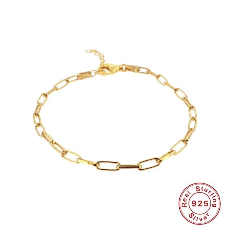 CANNER Simple Zircon Bracelet For Women 925 Sterling Silver Pendente Wedding Party Gold Chain Fine Jewelry Accessories 2023 Gift