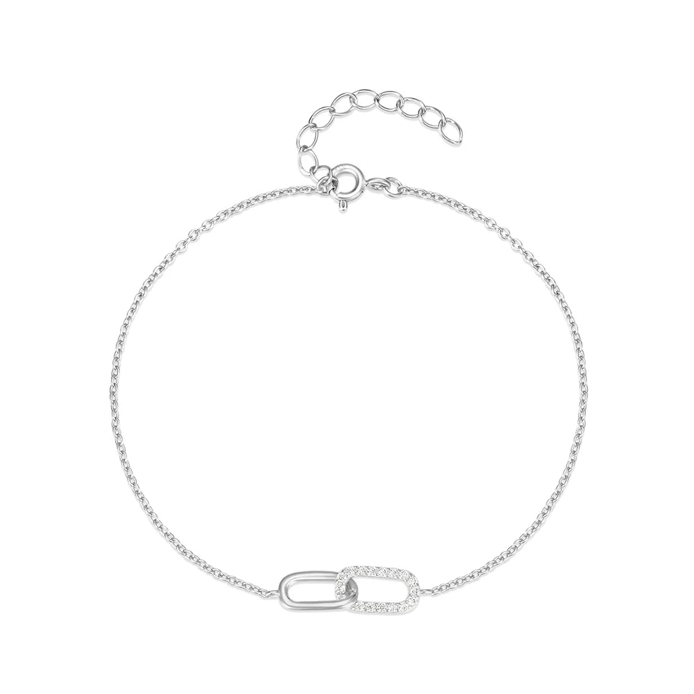 CANNER S925 Sterling Silver Bracelet For Women Stacked Wear Temperament Versatile Pearl Chains Bracelet Hand Ornament Jewelry