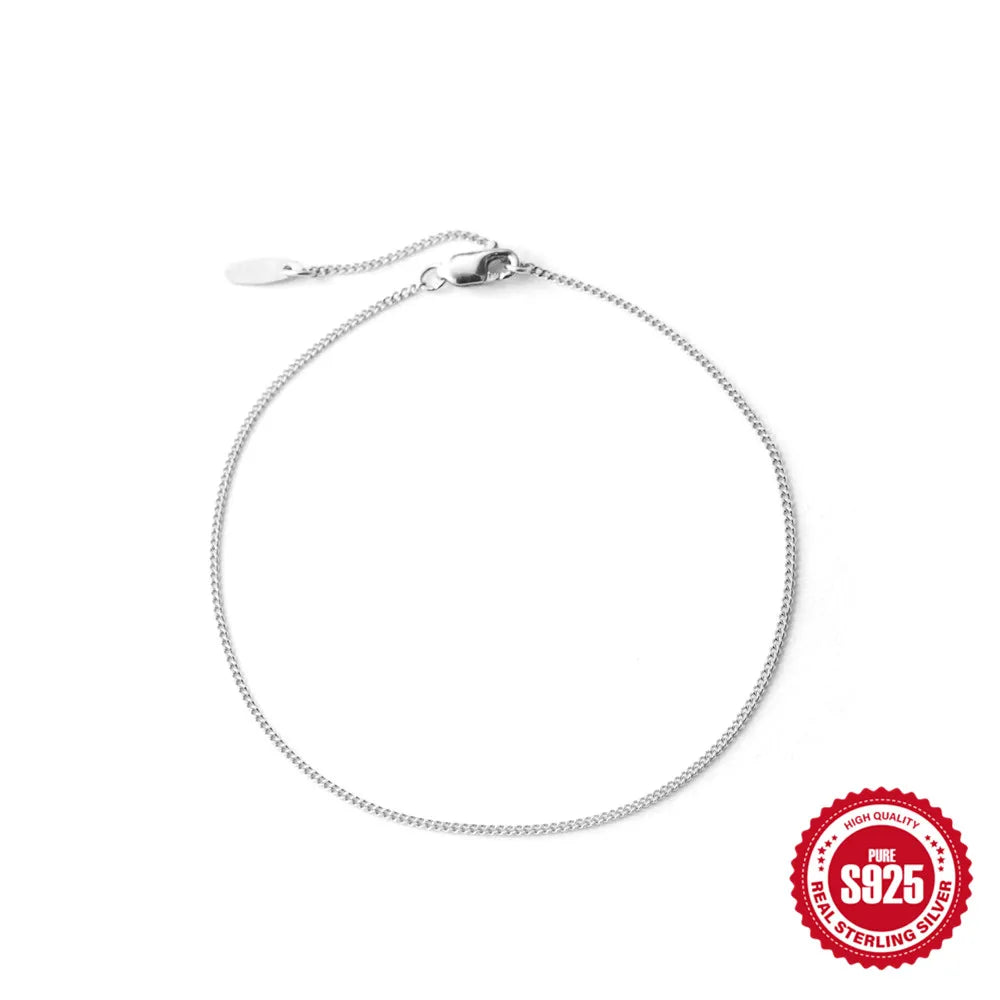 CANNER Simple Zircon Bracelet For Women 925 Sterling Silver Pendente Wedding Party Gold Chain Fine Jewelry Accessories 2023 Gift