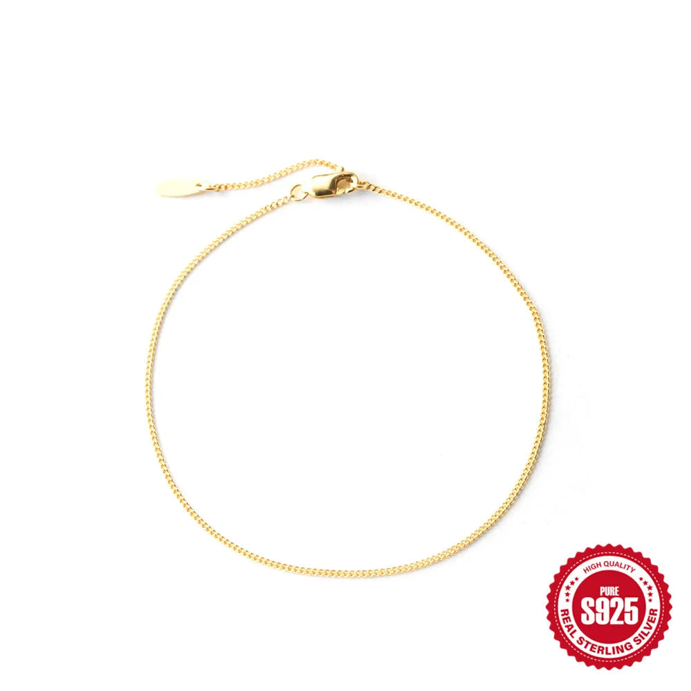 CANNER Simple Zircon Bracelet For Women 925 Sterling Silver Pendente Wedding Party Gold Chain Fine Jewelry Accessories 2023 Gift