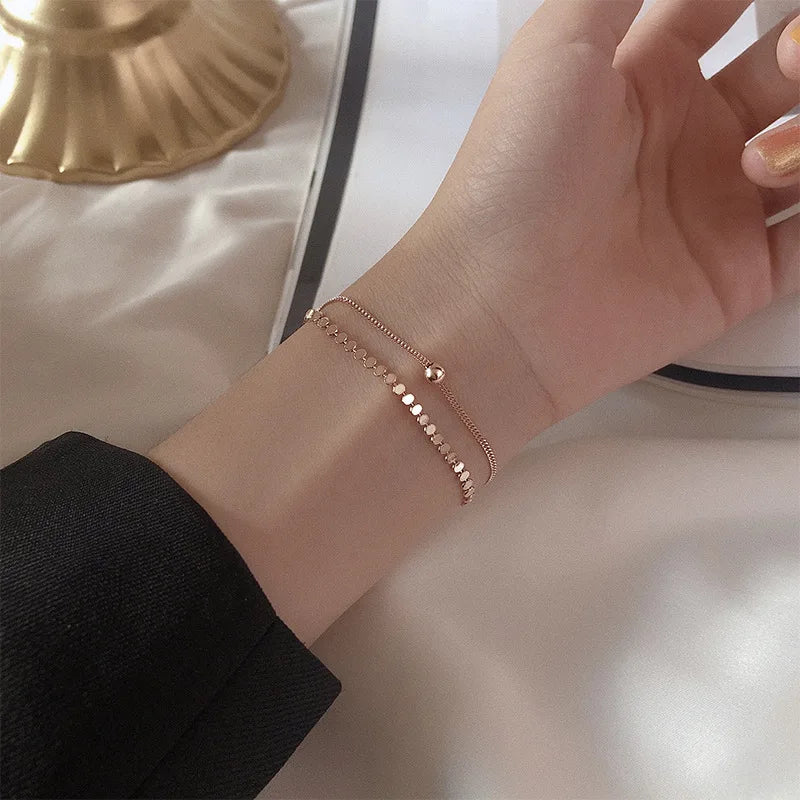 Girlfriend 925 Sterling Silver Chain Small Round Beads Bracelet Men And Women Elegant Charm  Birthday Party Gift Bridal Jewelry