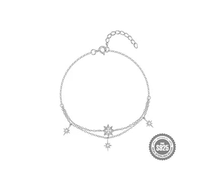 CANNER Simple Zircon Bracelet For Women 925 Sterling Silver Pendente Wedding Party Gold Chain Fine Jewelry Accessories 2023 Gift