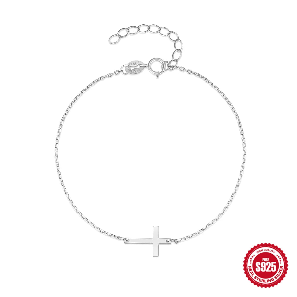 CANNER Simple Zircon Bracelet For Women 925 Sterling Silver Pendente Wedding Party Gold Chain Fine Jewelry Accessories 2023 Gift