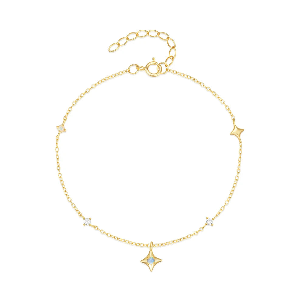 CANNER S925 Sterling Silver Bracelet For Women Stacked Wear Temperament Versatile Pearl Chains Bracelet Hand Ornament Jewelry
