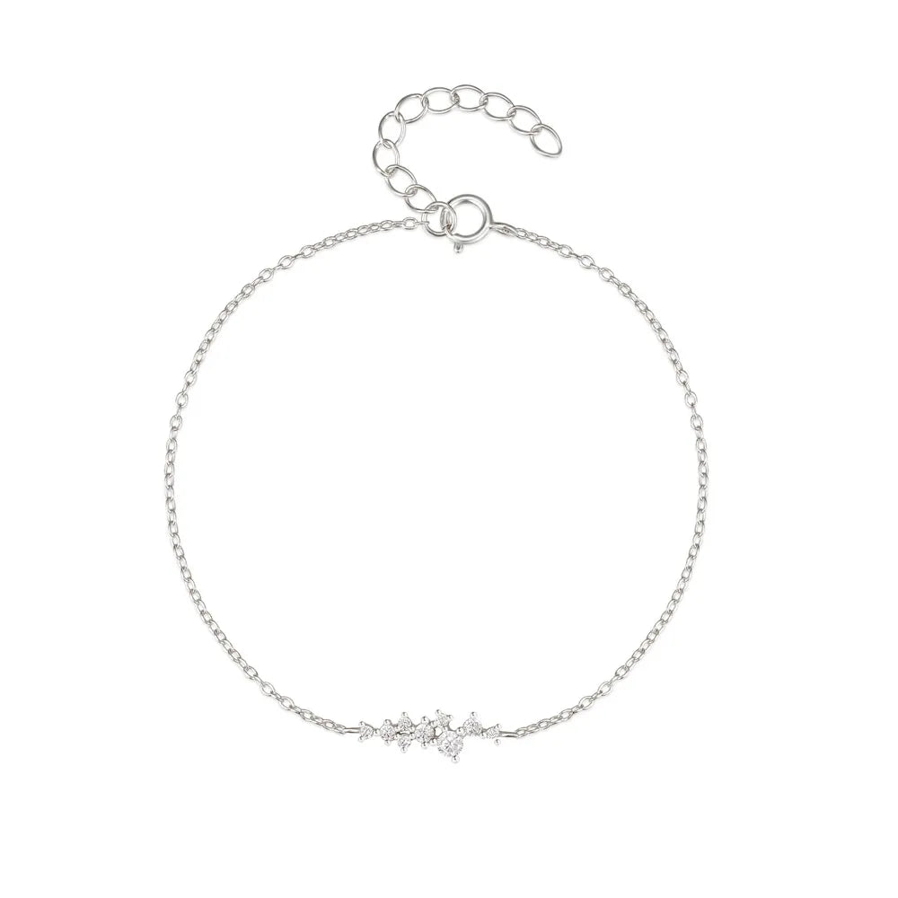CANNER S925 Sterling Silver Bracelet For Women Stacked Wear Temperament Versatile Pearl Chains Bracelet Hand Ornament Jewelry